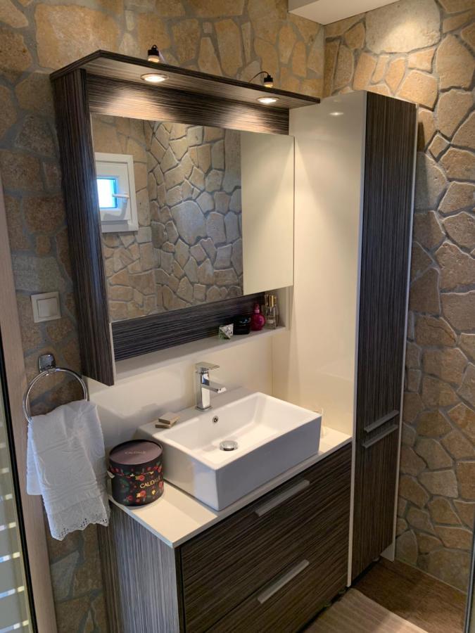 Doormat# Wait 'N Sea, Jacuzzi, Luxury Stone House Apartment Epanomi Bagian luar foto