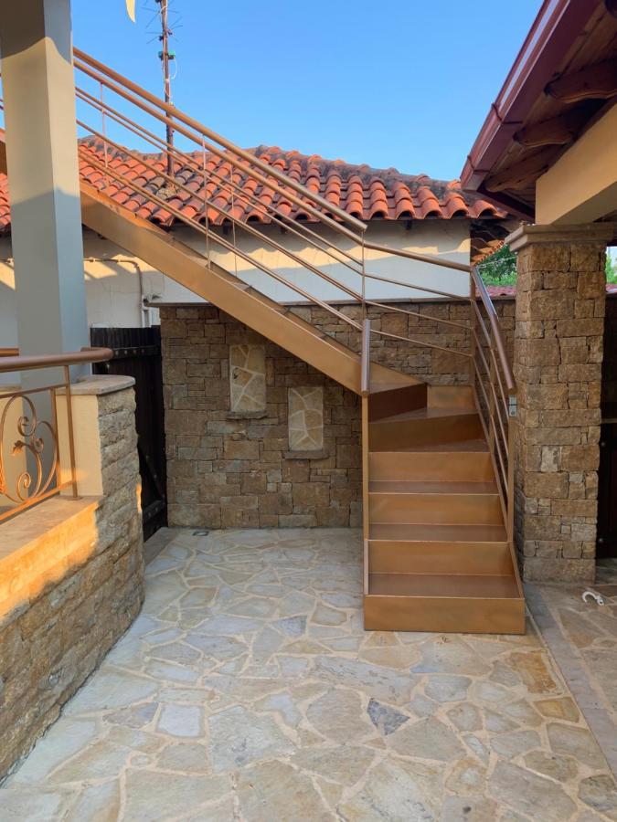 Doormat# Wait 'N Sea, Jacuzzi, Luxury Stone House Apartment Epanomi Bagian luar foto