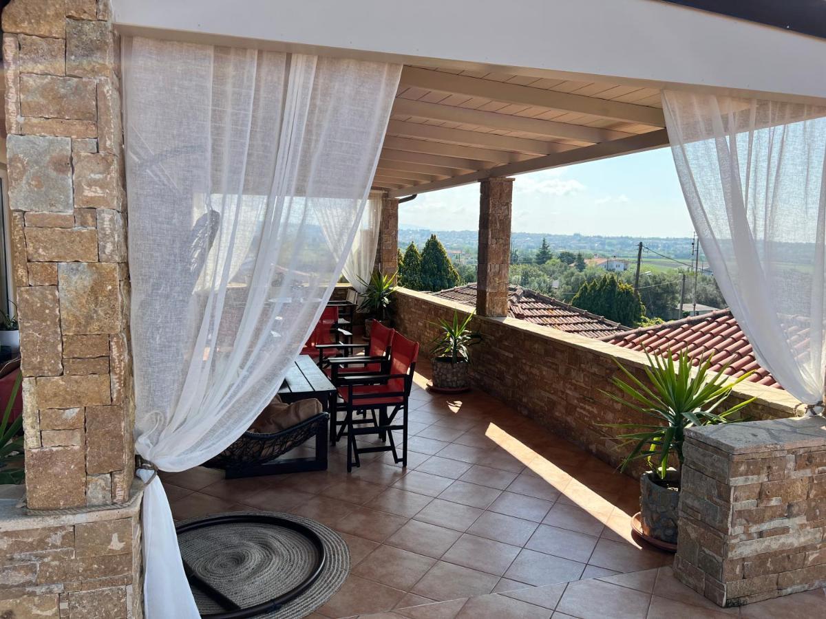 Doormat# Wait 'N Sea, Jacuzzi, Luxury Stone House Apartment Epanomi Bagian luar foto
