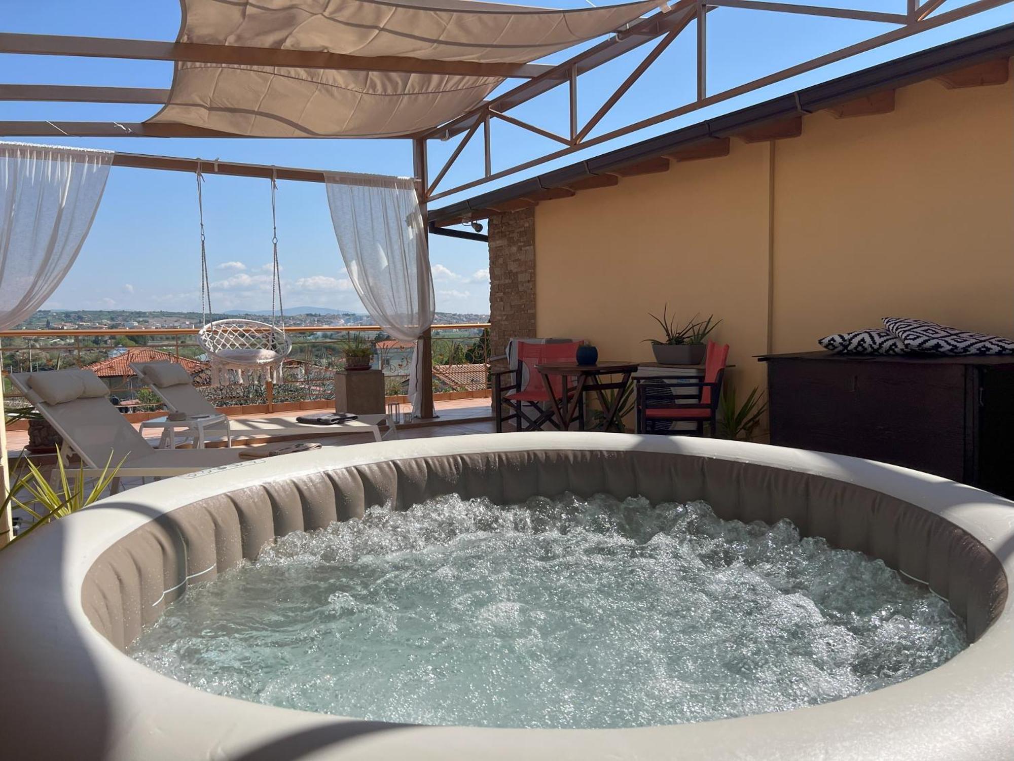 Doormat# Wait 'N Sea, Jacuzzi, Luxury Stone House Apartment Epanomi Bagian luar foto