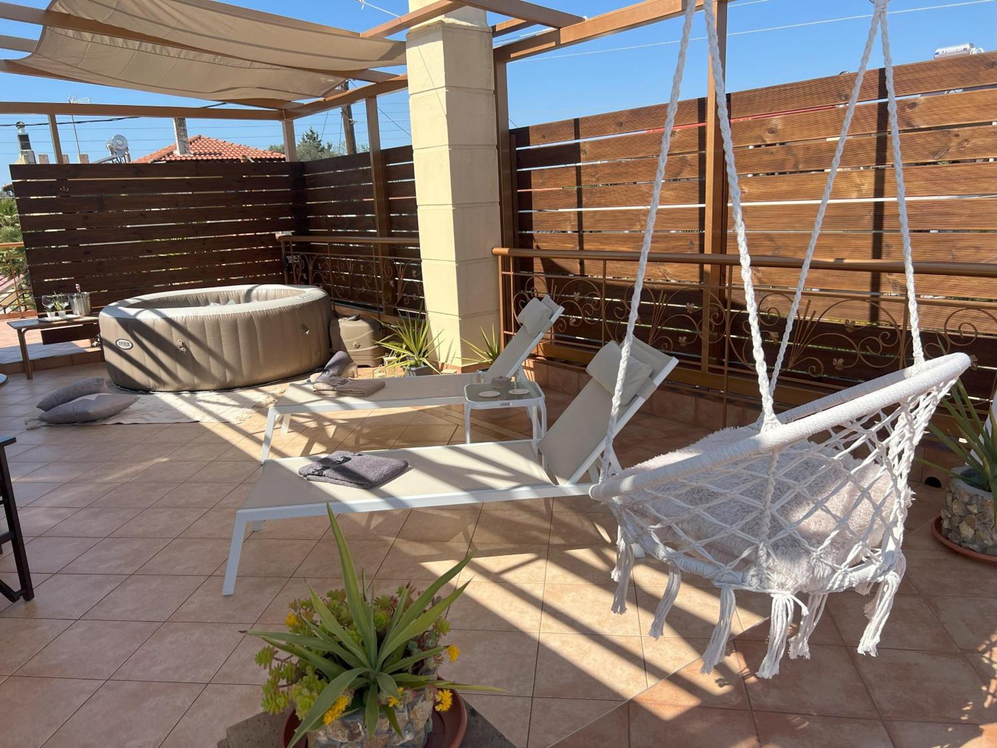 Doormat# Wait 'N Sea, Jacuzzi, Luxury Stone House Apartment Epanomi Bagian luar foto